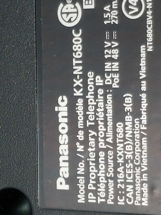 Panasonic KX-NT680 IP Proprietary Digital Telephone Black ~