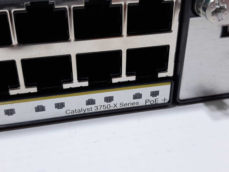 Cisco Catalyst WS-C3750X-48P-S PoE+ 48-Port Managed Gigabit Ethernet Switch +