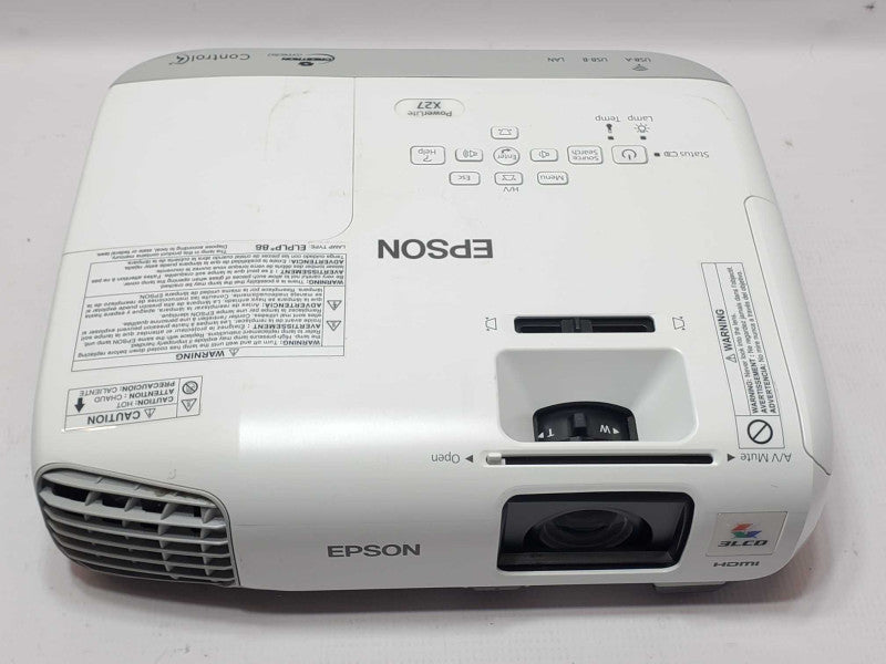 Epson PowerLite X27 Projector H692A, HDMI, 2070 Lamp Hours _