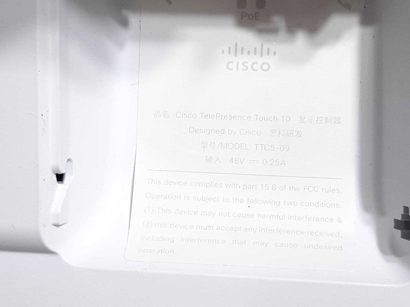 Cisco TelePresence Touch 10 Control Panel TTC5-09Opens in a new window or tab +