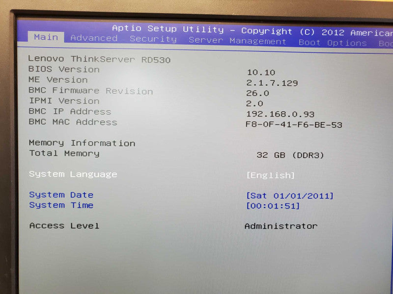 Lenovo ThinkServer RD530 2x E5-2640 @ 2.5 GHz 32GB 8x 2.5\\" No HDD LSI 9260-8i (