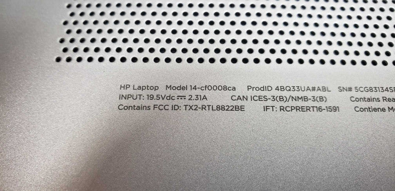 HP 14-CF0008ca i5-8250u @ 1.60ghz / 8gb ram / 240gb ssd / 14\\" #