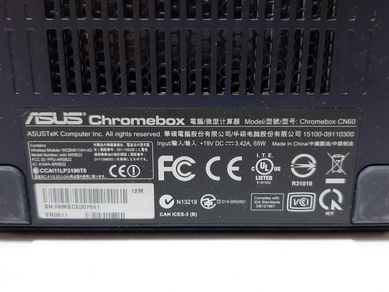 ASUS Chromebox CN62 +