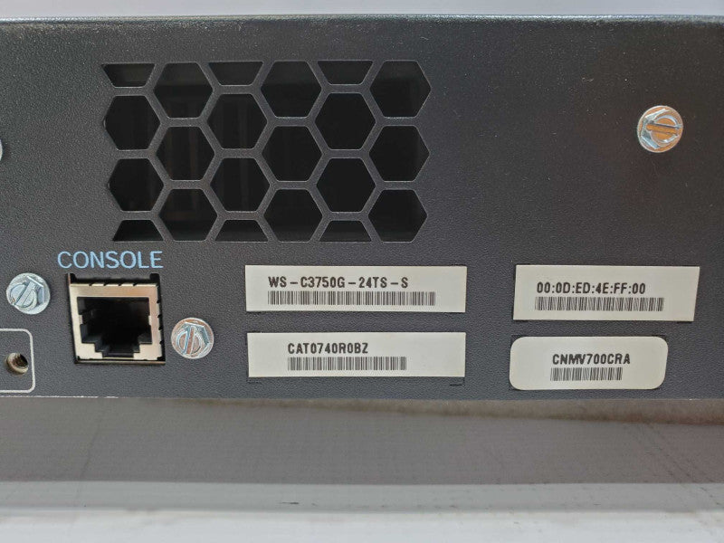 Cisco WS-C3750G-24TS-S 24x10/100/1000 4x SFP Stackable Switch (