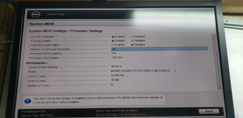 Dell Poweredge R320 Xeon E5-2420 V2 @ 2.20ghz / 24gb ram / H710 raid #