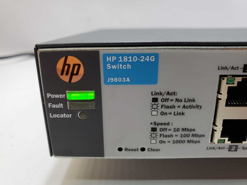 HP 1810-24G No Brackets HP 1810-24G Switch Gigabit Switch HP J9803A (