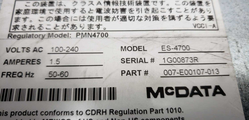 EMC McData Sphereon 4700 ES-4700 / read #
