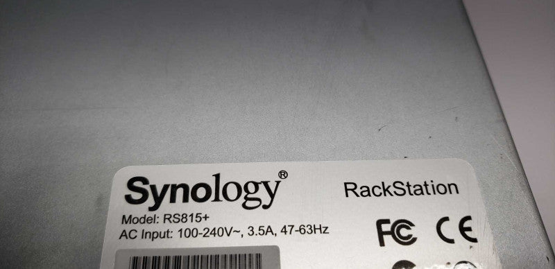 Synology RS815+ RackStation 4-Bay (Diskless) Network Attached Storage (NAS) #