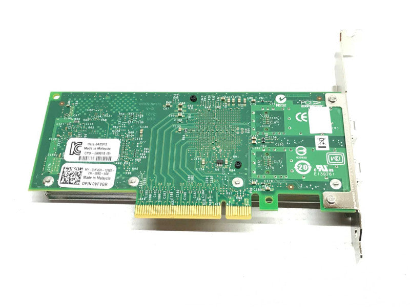 Dell 0VFVGR Intel X520-DA2 Dual Port 10Gigabit SFP PCIe Network Card +