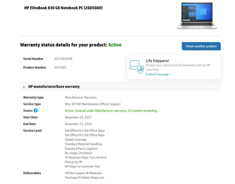 13\\" HP EliteBook 830 G8 with i7-1185G7 CPU 16GB RAM & 512GB SSD Storage  -