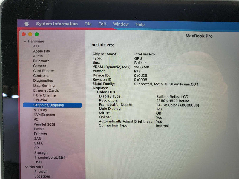 Macbook Pro 2014 15\\" Retina Core i7-4770HQ @ 2.2GHz 16GB Ram 500GB SSD (