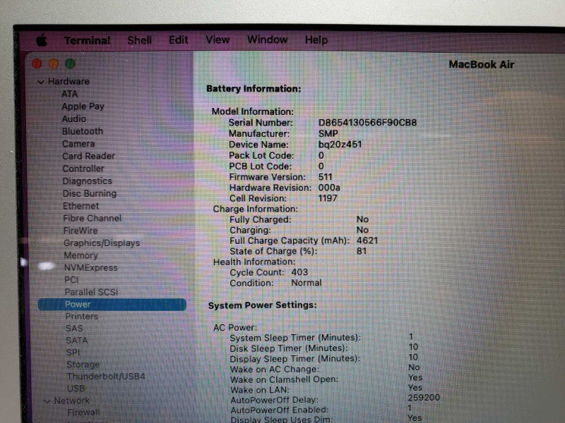 MacBook Air 2015 11\\" Core i5-5250U @ 1.6 GHz 4GB DDR3 120GB SSD (