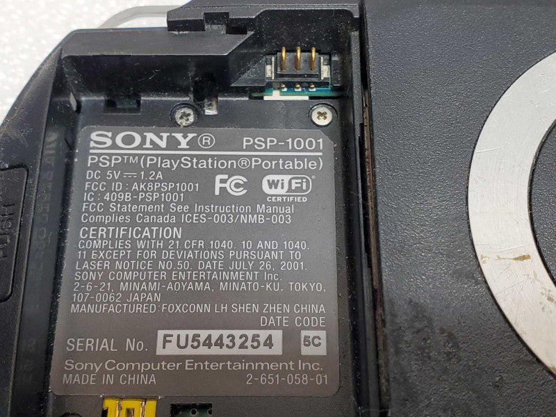 Sony PSP-1001 Playststion Portable, No Battery, AS-IS, Untested _