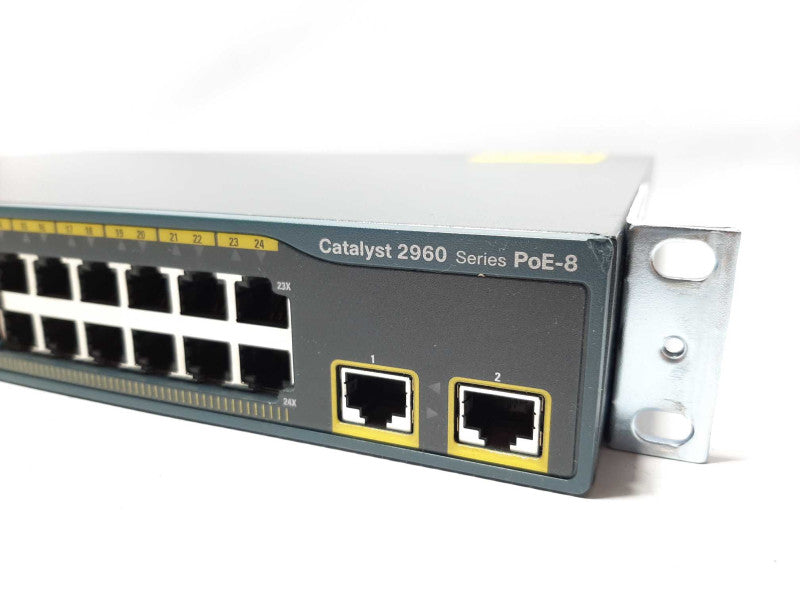Cisco Catalyst 2960 PoE-8 Ethernet Switch WS-C2960-24LT-L +