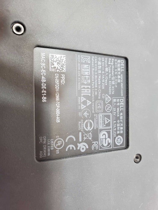 Dell WD15 USB-C Docking Station HDMI, No Power adapter _
