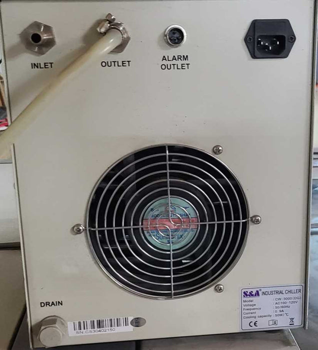 CO2 Laser Engraver Automation N/A Model W/ Industrial Water Chiller  $