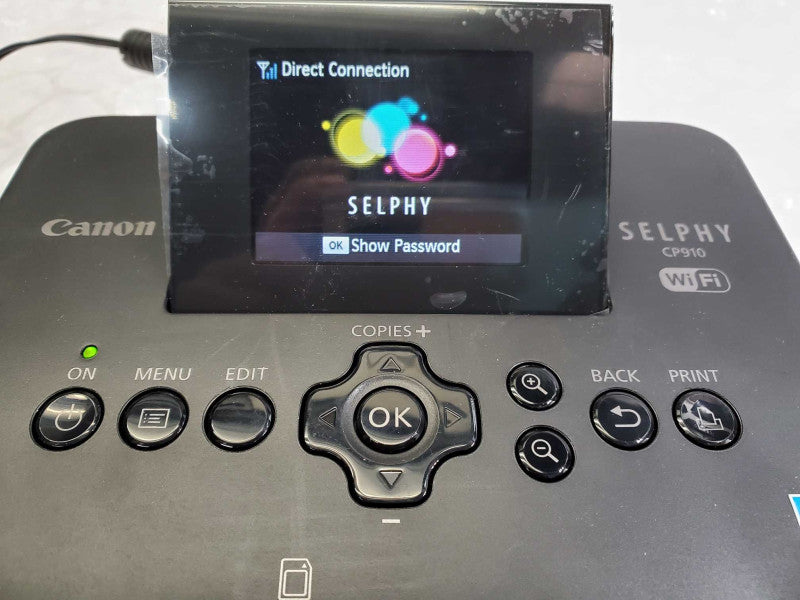 Canon Selphy CP910 Photo Printer w/ Power Adapter )