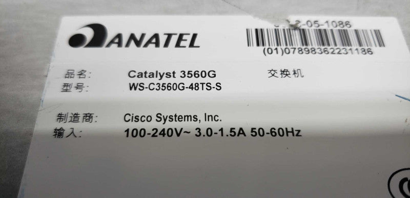 Cisco Catalyst 3560G WS-C3560G-48TS-S 48x port gigabit switch / RESET DEFAULT #