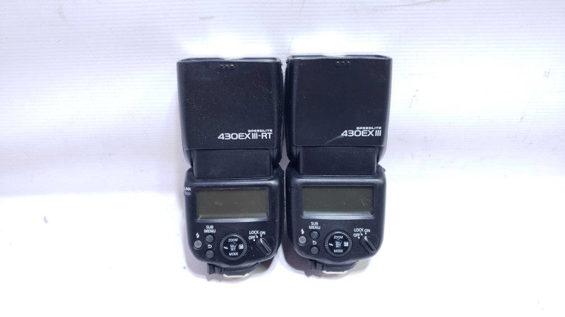 Canon Speedlite 430EX III & 430EX III-RT with Bag & Stander For Parts [