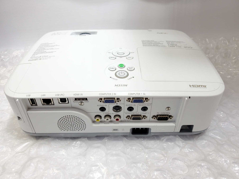 NEC NP-M311W WXGA 3LCD Theater Room HDMI Projector 3,100 Lumens only 39h Used )