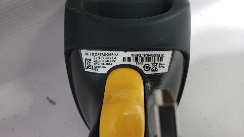 Symbol POS Laser Barcode Scanner LS2208 - Black/Yellow [