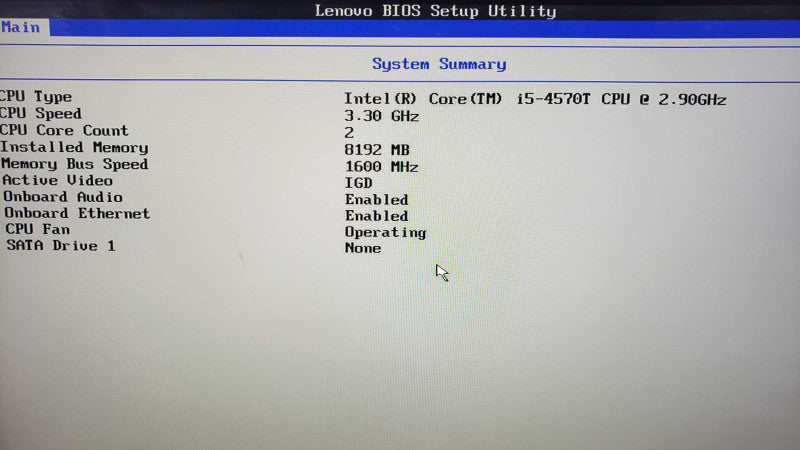 Lenovo ThinkCentre M93P INTEL i5-4570T@3.2G 8GB DDR3 w/ Power Supply [