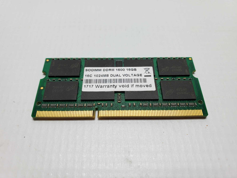 Memory Stick RAM 16GB DDR3-1600 SODIMM Module (