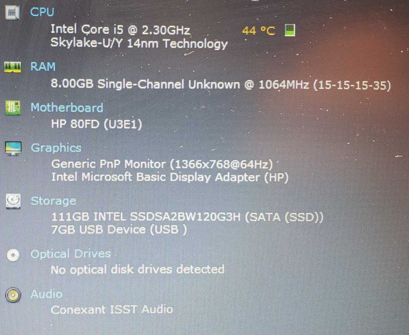 HP ProBook 640 G2 15.6\\" i5-6200U @ 2.30GHz 8GB RAM 120GB SSD (