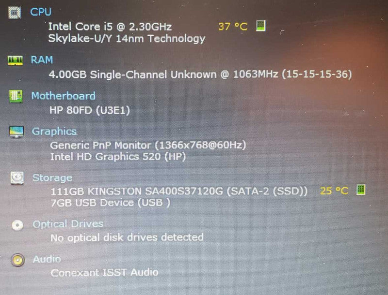 HP ProBook 640 G2 15.6\\" i5-6200U @ 2.30GHz 4GB RAM 120GB SSD (