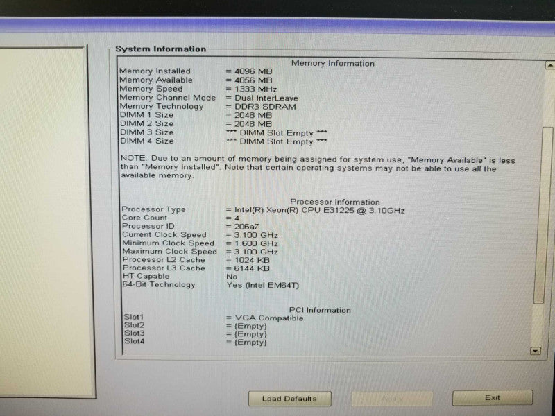 Dell Precision T1600 Xeon E3-1225 @ 3.10ghz / 4gb ram / nivida quadro 600  ~