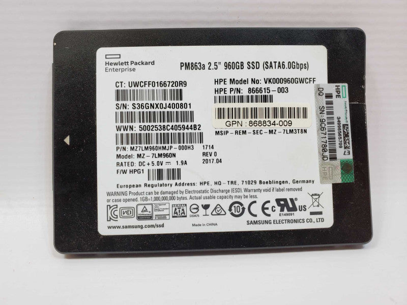 HP PM863z 2.5\\" 1TB SSD *AS IS* (