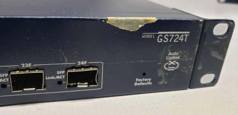 Netgear GS724T V2 24-Port Gigabit Managed Ethernet Smart Switch / DEFAULTED #