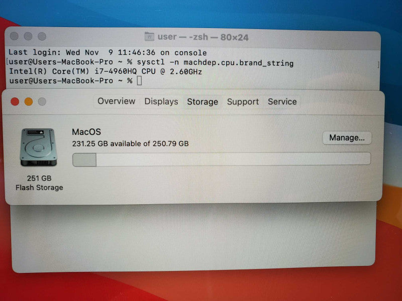 Macbook Pro 2013 15\\" Retina Core i7-4960HQ @ 2.6GHz 16GB Ram 250GB SSD GT 750M *READ* (