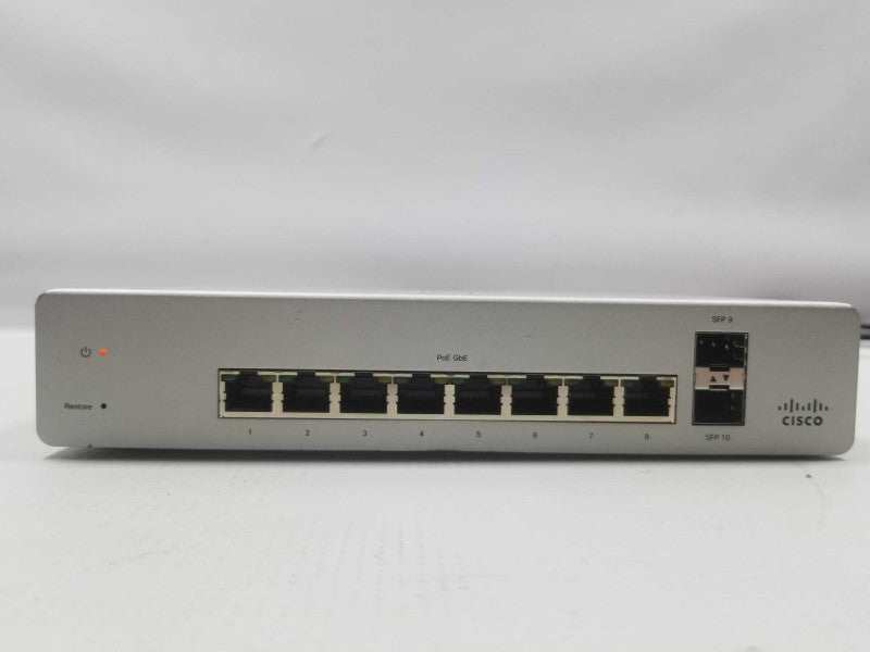 Cisco Meraki MS220-8P 8-Port Gigabit PoE Cloud Managed Switch - Unclaimed  ~