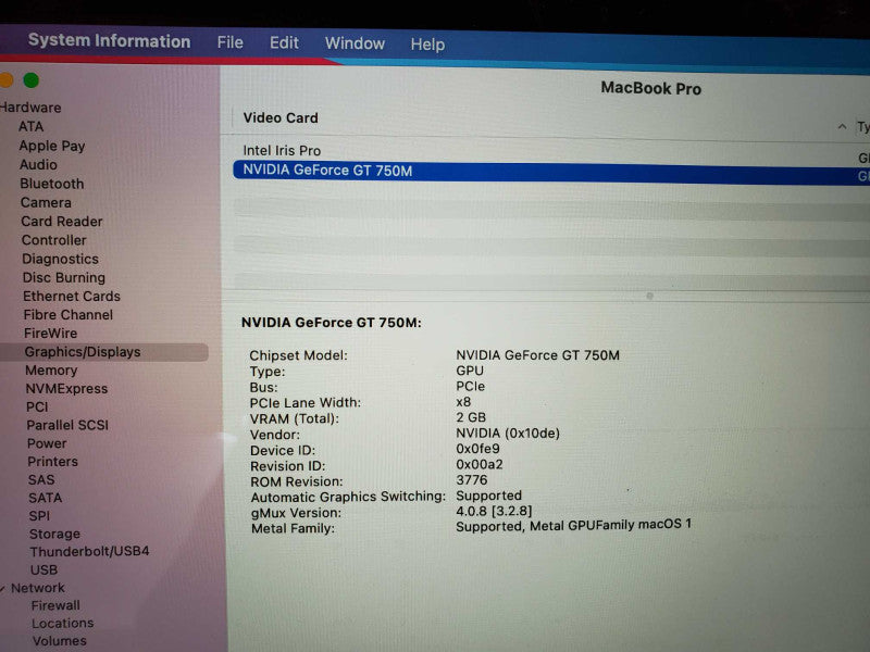 Macbook Pro 2014 15\\" Retina Core i7-4870HQ @ 2.5GHz 16GB Ram 250GB SSD GT 750M *READ* (