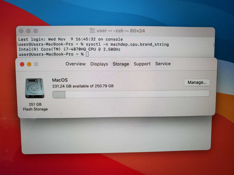 Macbook Pro 2014 15\\" Retina Core i7-4870HQ @ 2.5GHz 16GB Ram 250GB SSD GT 750M *READ* (