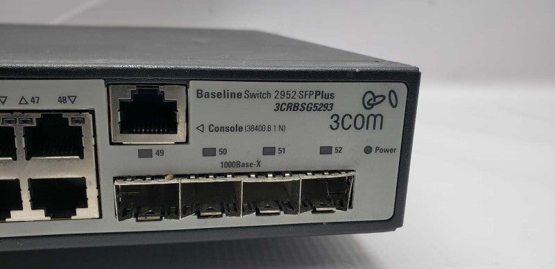 Baseline switch 2952 SFP+ 3CRBSG5293 48- Gigabit Port Managed L3 Switch #