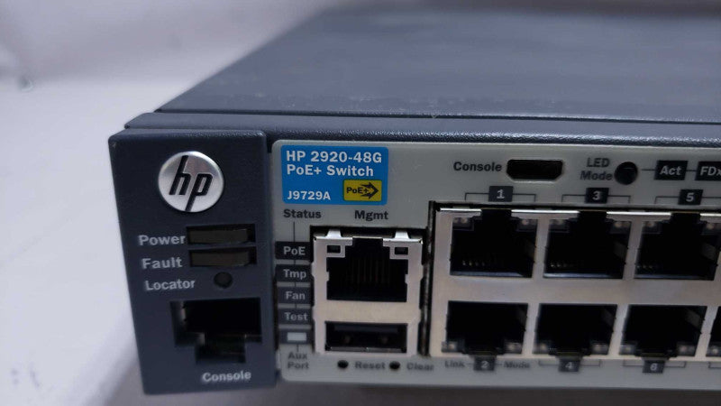 HP 2920-48G PoE+ Switch 48-Port Gigabit 4-Port SFP -J9729A [
