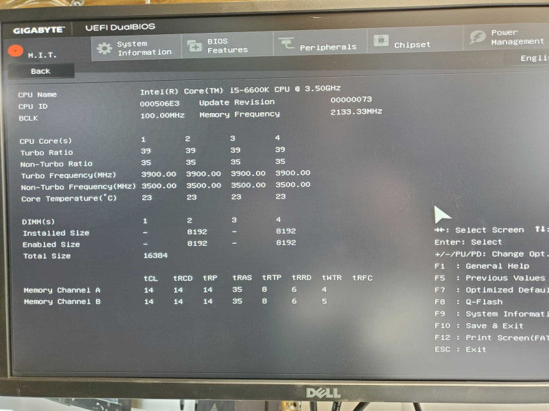 Custom/Gigabyte PC, Core I5-6600K 3.5GHz, 16GB DDR4, No HDD _