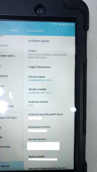 Samsung Galaxy Tab E SM-T377A 16GB Black AT&T Android Tablet [