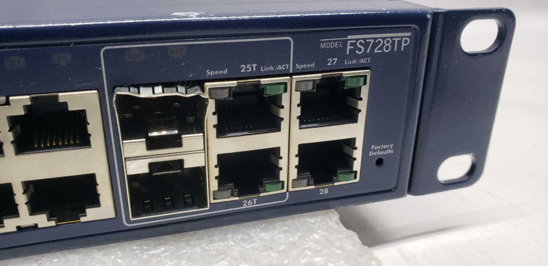 netgear FS728TP 24 Ports POE Rack-Mountable Switch / FACT.RESET #