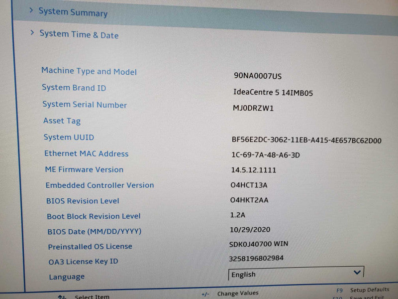Lenovo IdeaCentre 5 14IMB05 Tower Core i5-10400 @ 2.9 GHz 12GB DDR4 No HDD (