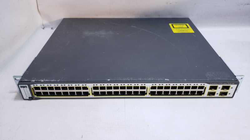 Cisco WS-C3750-48P 3750 Series 48-Port Gigabit Ethernet Network Switch PoE [