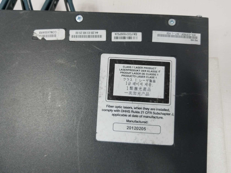 Cisco WS-C3750X-24T-L 24 Port Gigabit Ethernet Switch ~