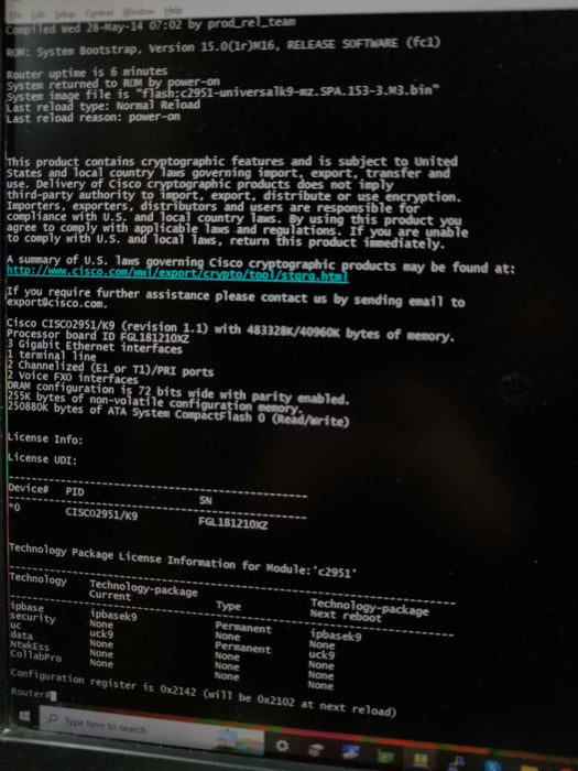 Cisco 2951 Router - CISCO2951/K9 ~