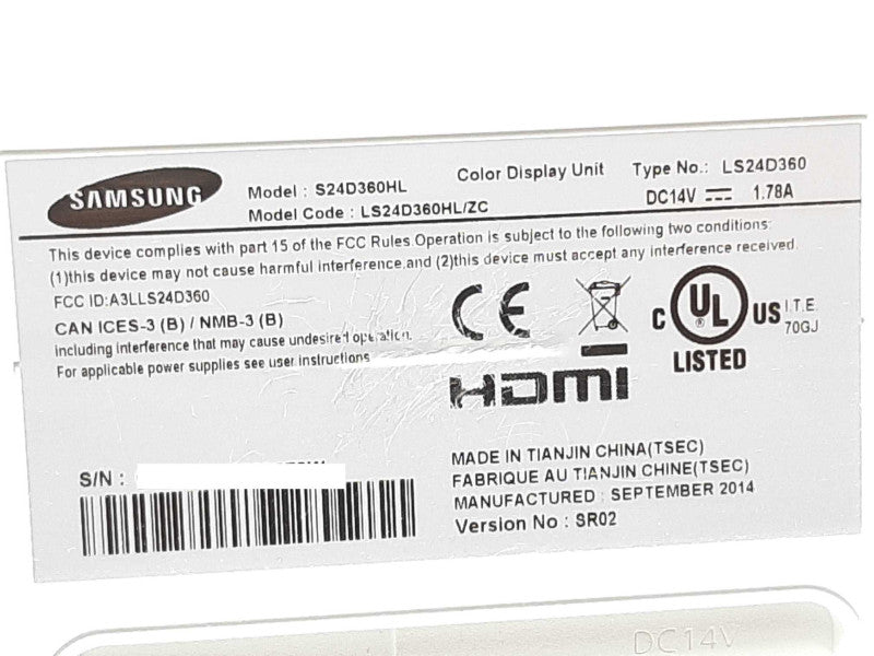 Samsung S24D360HL 24\\" 1080P Monitor - See Notes +