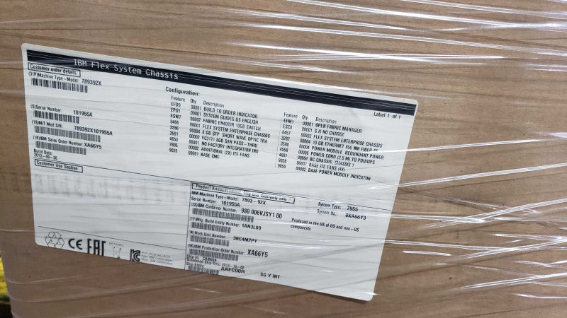 Opened Box IBM 7893-92X Flex System Blade Server Chassis [