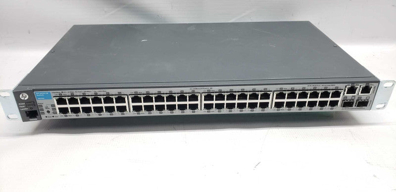 HP J9626A 48 Port Managed Fast Ethernet Switch 2x GbE SFP / fact.reset #