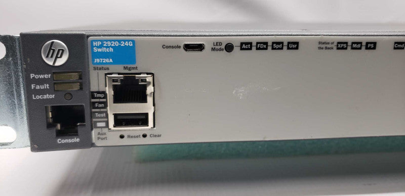 HP ProCurve 2920-24G (J9726A) Gigabit Ethernet Switch Factory Reset #