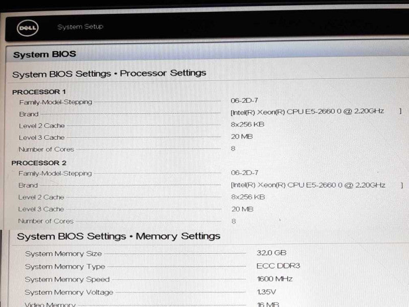 Dell PowerEdge R720 2x Xeon E5-2660 @ 2.2GHz 32GB RAM -No HDD/Caddies/RAID +